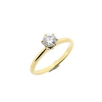 Gold Solitaire Ring with Diamond; 0.33 ct.