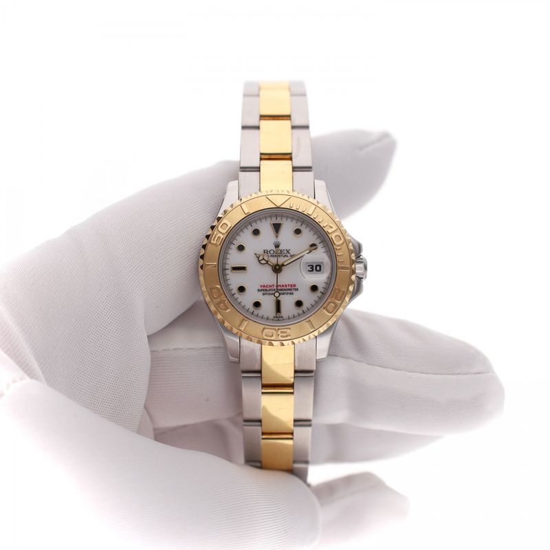 Afbeelding 6 van Rolex Yacht-Master Ladies 29mm 69623; Automatisch Dames Horloge (Full-Set '99)