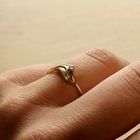 Image 10 of Gold ring with diamond; 0.015 ct.