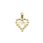 Image 5 of Two-tone gold heart pendant with zirconia