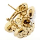 Image 6 of Two-tone gold Novecento mesh stud earrings; FOPE