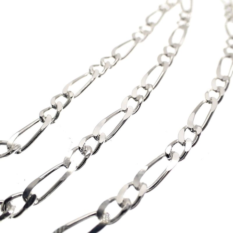 Image 3 of Silver chain; figaro link | 59 cm