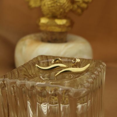 Image 2 of Golden fantasy stud earrings