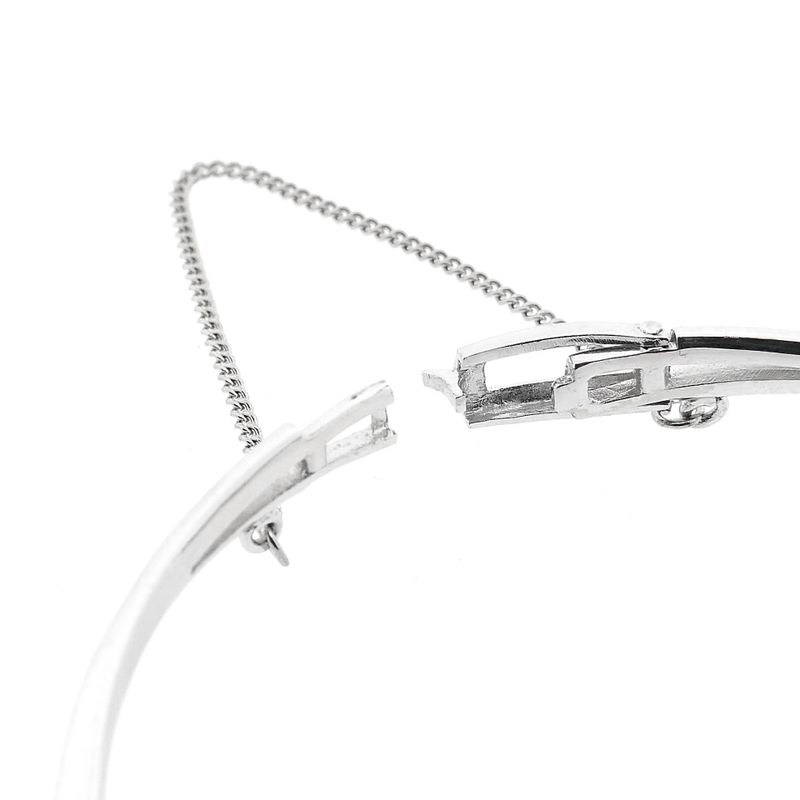 Afbeelding 8 van Witgouden slavenarmband met diamanten; 0,17 ct. 