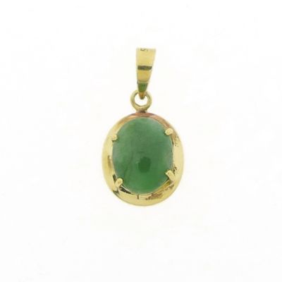 Image 1 of Gold pendant with jade