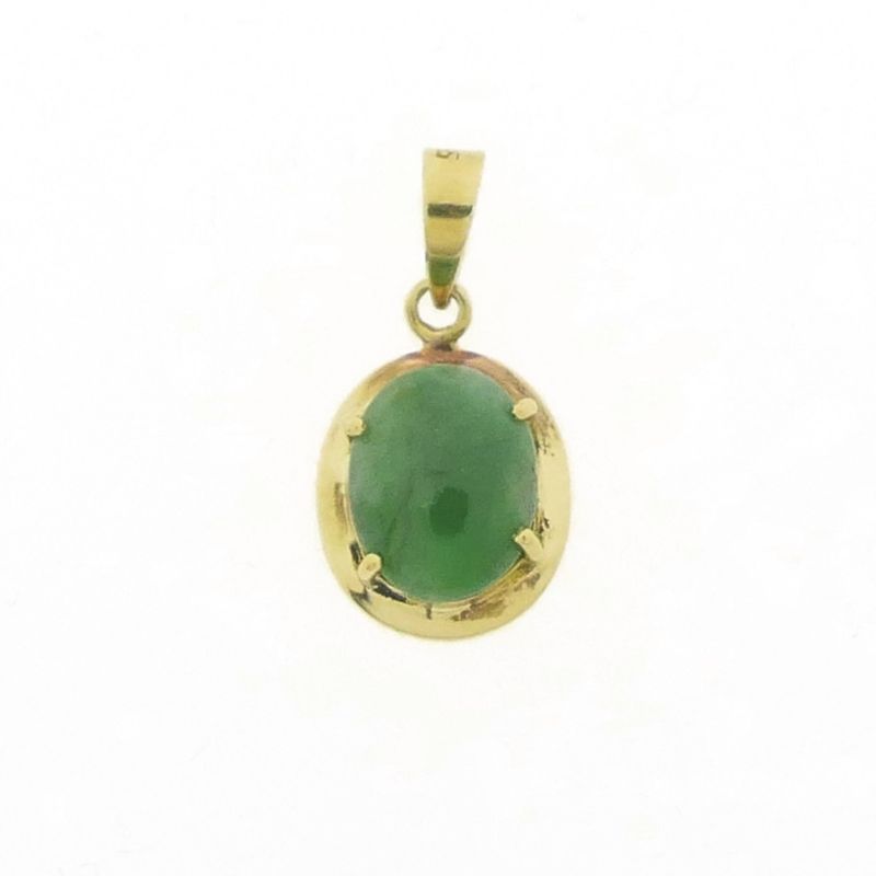 Image 1 of Gold pendant with jade