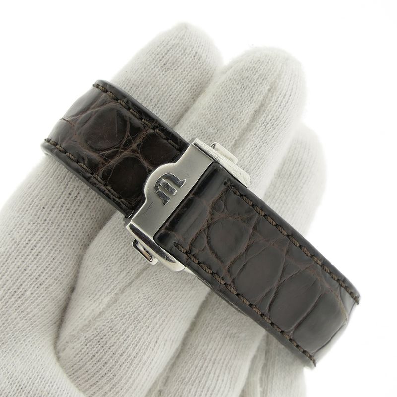 Image 10 of Maurice Lacroix Masterpiece 'Grand Guichet'; Automatic 18k gold/steel men's watch