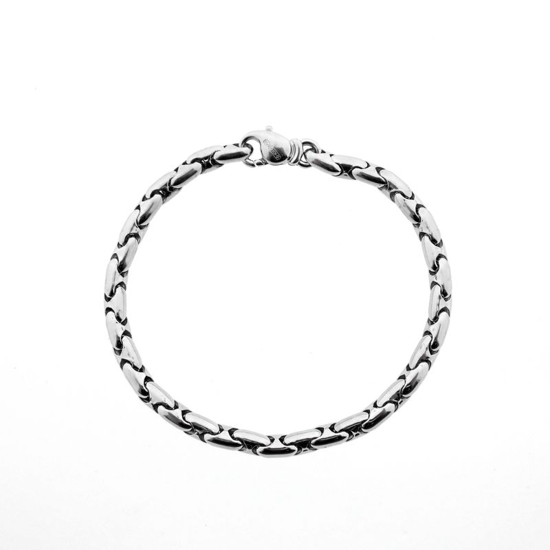 Image 1 of 18K white gold fantasy link bracelet | 19.0 cm | Chimento