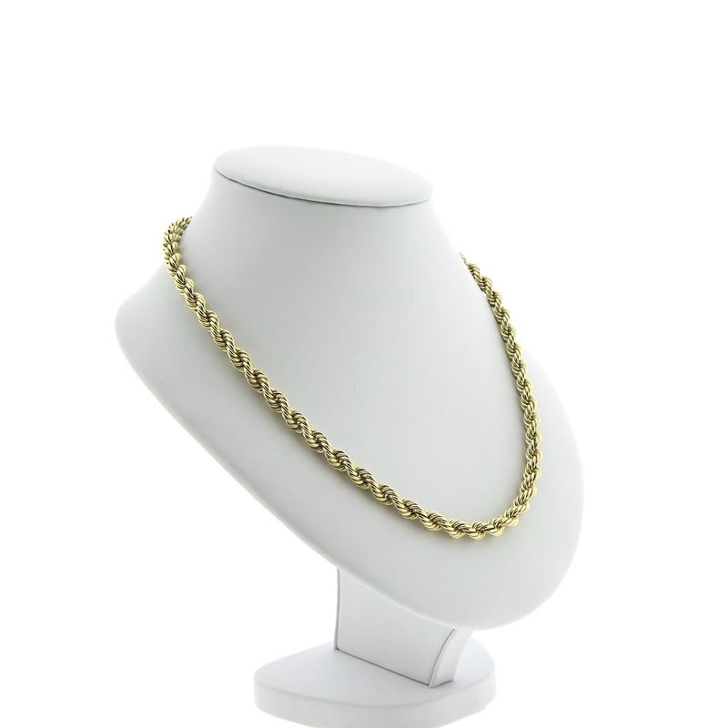 Image 3 of Gold twisted link necklace