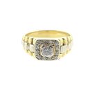 Image 3 of Two-tone gold Rolex president band ring with diamond | 0.45 ct.
