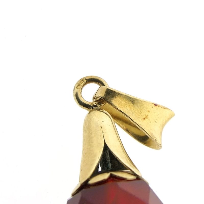 Image 7 of Gold pendant with garnet | Vintage