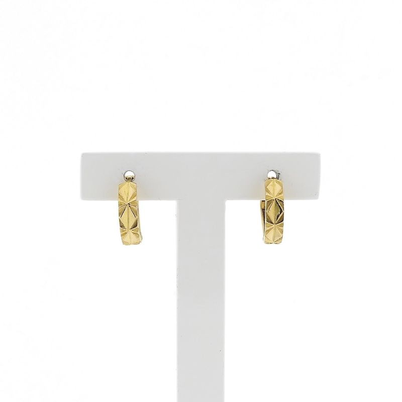 Image 1 of Gold faceted earrings