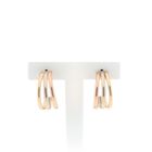 Image 1 of Tricolor gold stud earrings