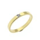 Image 1 of Gold sliding ring with diamond; 0.01 ct. | Jeunesse