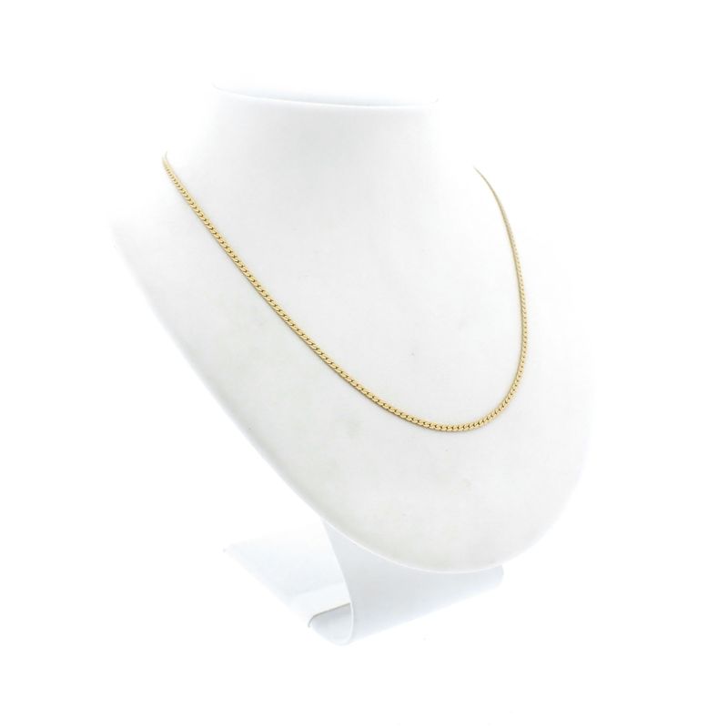 Image 5 of Gold flat gourmet link chain | 42.5 cm