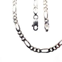 Silver Figaro link chain | 44.5 cm