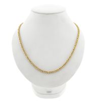 Gold Square Byzantine Link Necklace; Midas