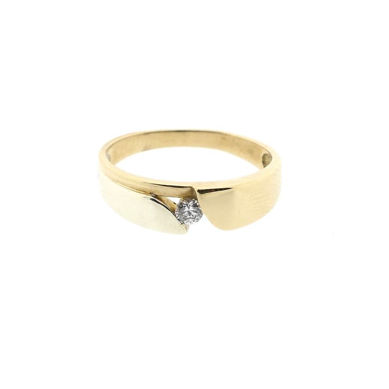 Image 3 of 8 Karat Bicolor Ring with Zirconia