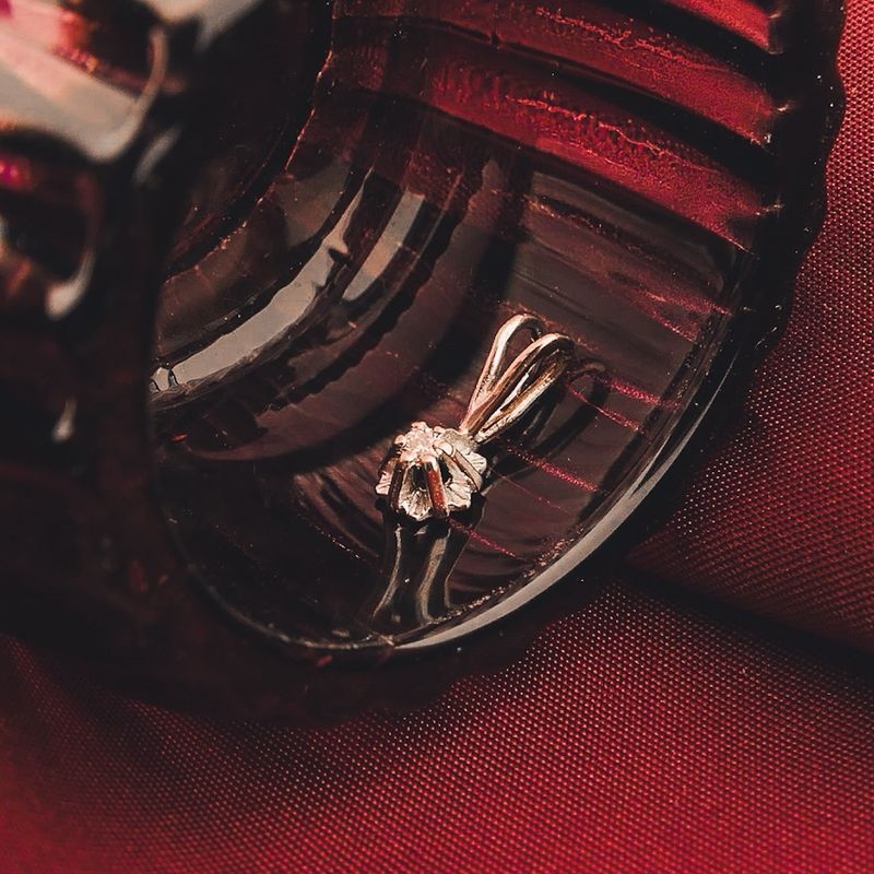 Image 2 of White gold pendant with diamond | 0.04 ct.