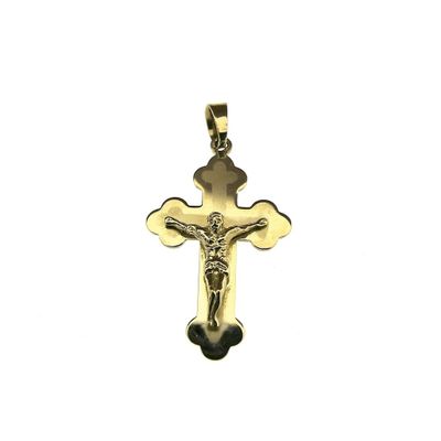 Image 1 of Antique gold 19th century pendant of a cross with corpus