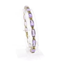 8 carat fantasy link bracelet with amethyst