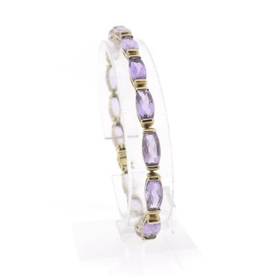Image 1 of 8 carat fantasy link bracelet with amethyst