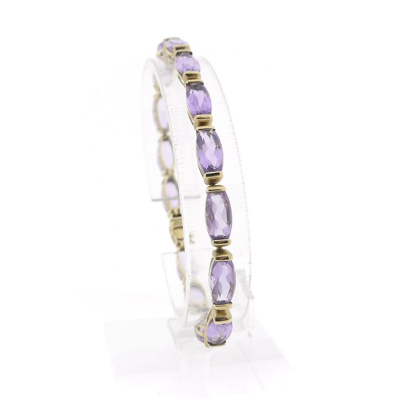 Image 1 of 8 carat fantasy link bracelet with amethyst