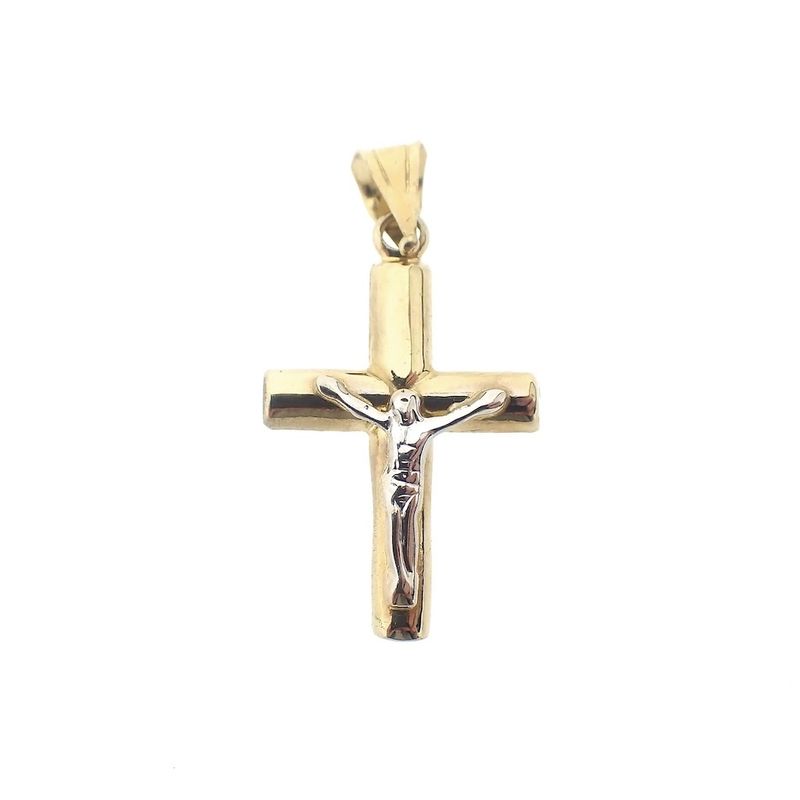 Image 1 of Bicolor gold cross with corpus