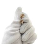 Image 8 of 18 ct. Tricolor gold stud earrings