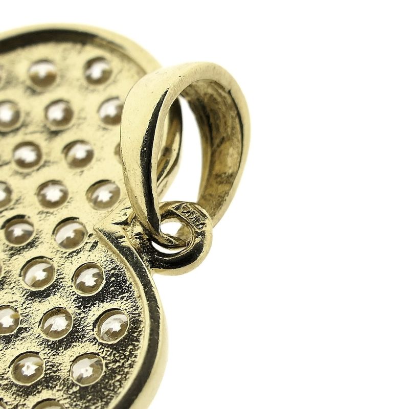 Image 6 of Gold pendant of a heart with zirconia