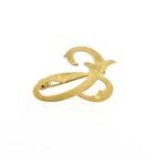 Image 3 of Vintage gold brooch; Letter C