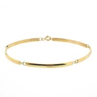 Gold bar link bracelet