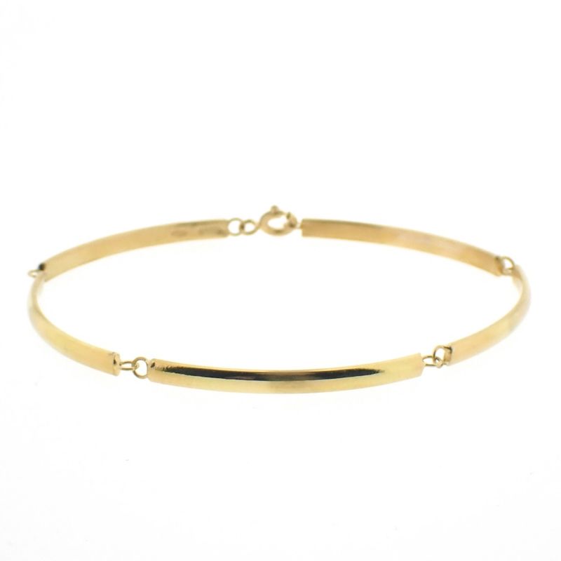 Image 1 of Gold bar link bracelet
