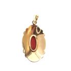 Image 5 of Vintage gold pendant with red coral