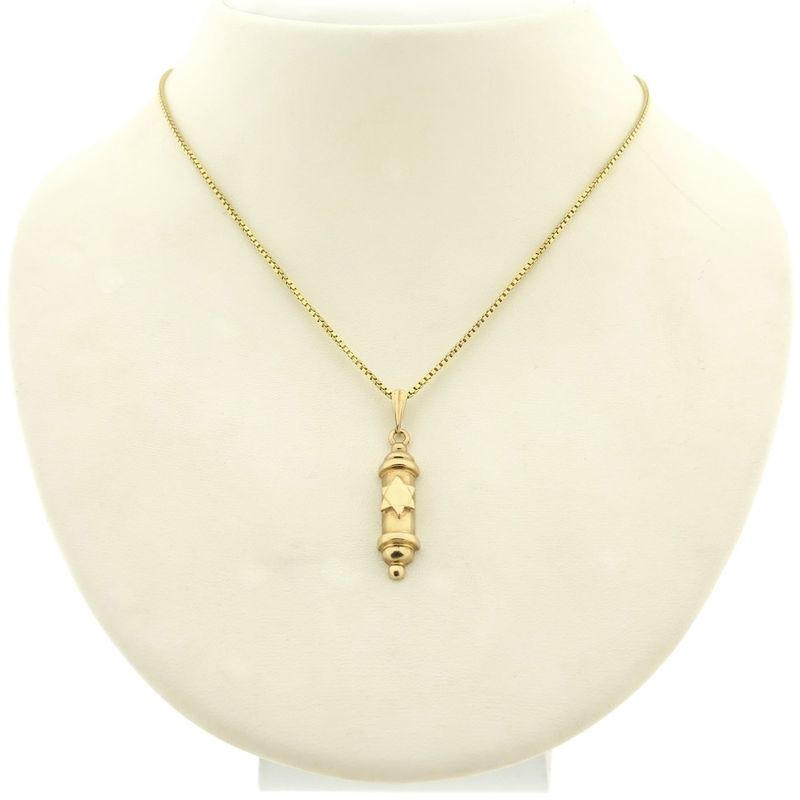 Image 8 of Vintage gold Mezuzah pendant