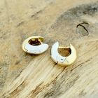 Image 2 of 18-karat two-tone gold earrings; RIZIT | Ø 15 mm