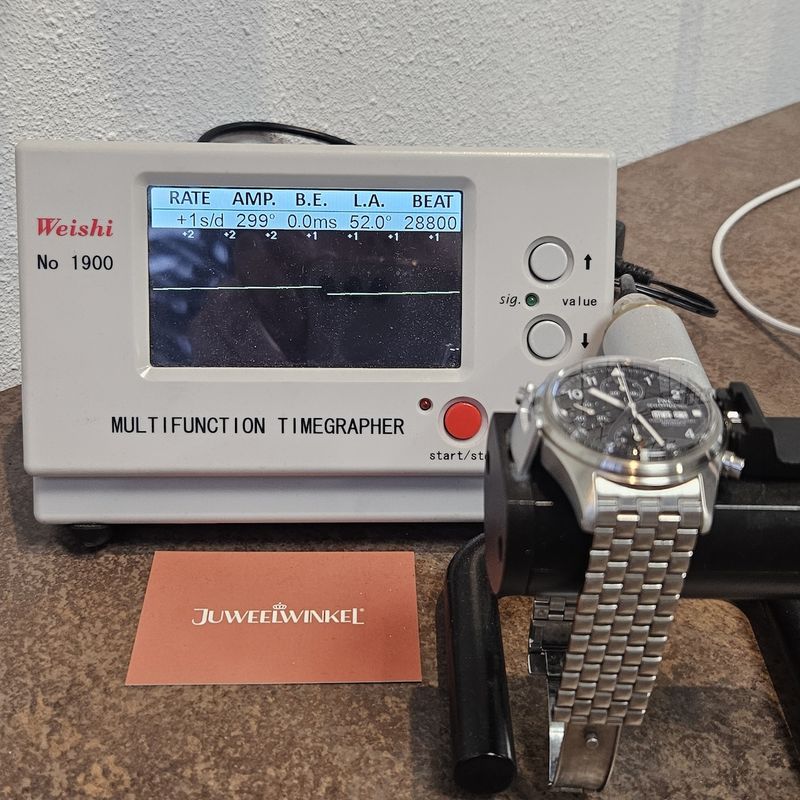 Image 22 of IWC Flieger 'Doppelchronograph' IW371319; Automatic men's watch with rattrapante chronograph