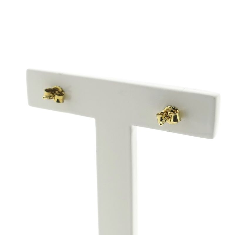 Image 3 of Gold stud earrings with zirconia