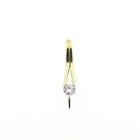 Image 1 of Two-tone gold pendant with zirconia