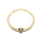 Image 6 of Vintage gold solitaire ring with diamond; 0.03 ct.