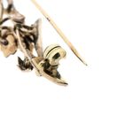 Image 7 of Vintage gold flower brooch with pearl