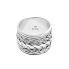 Image 3 of Silver ring with braided pattern