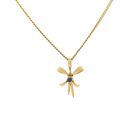 Image 8 of Gold pendant with a bow and sapphire