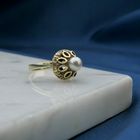 Image 9 of Vintage gold ring with Tahitian pearl