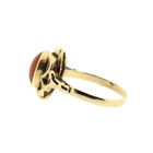Image 8 of Gold ring with red coral | Antique