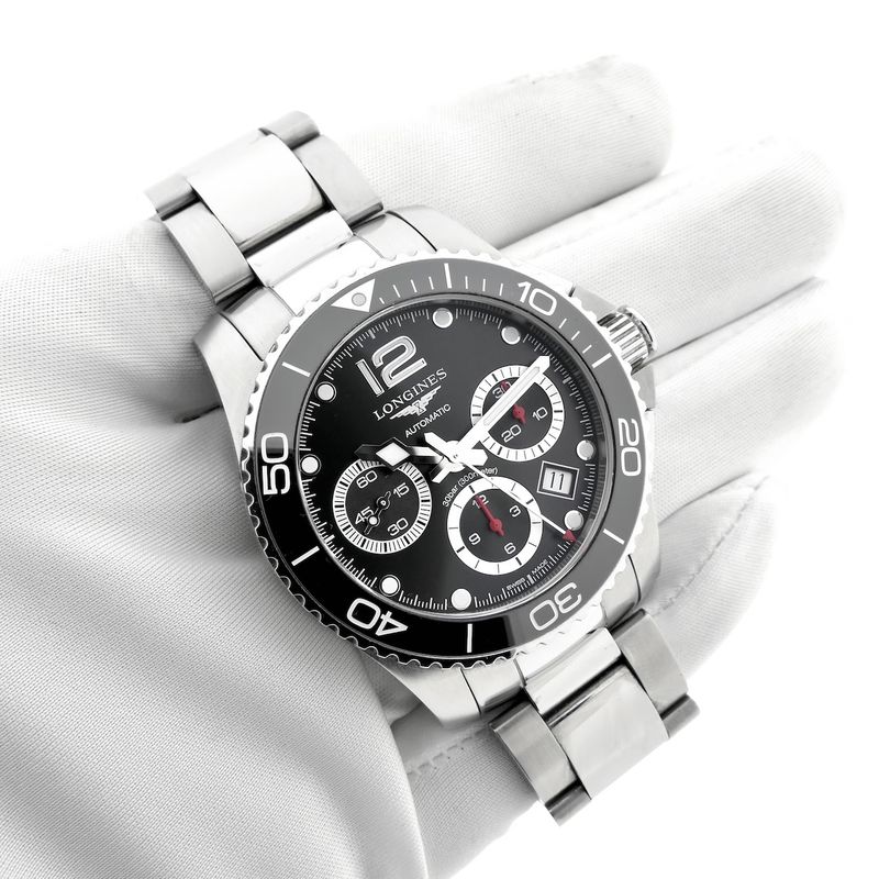 Image 10 of Longines Hydro Conquest L3.783.4; Automatic chronograph men's watch