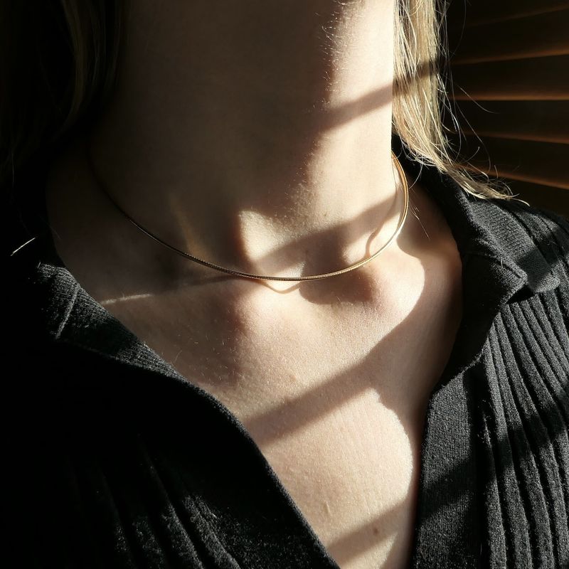 Image 6 of Gold omega choker necklace
