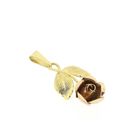 Image 4 of Two-tone gold rose pendant | Vintage