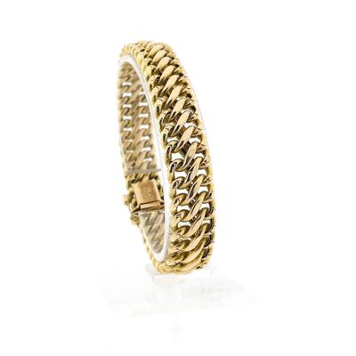 Gold French Gourmet Link Bracelet; 14 Carat; 19.5 cm Image 1 of Gold French Gourmet Link Bracelet; 14 Carat; 19.5 cm