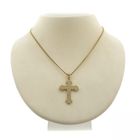Image 6 of Gold pendant of a cross with diamond; 0.31 ct.